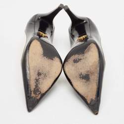 Prada Black/White Leather Pointed Toe Pumps Size 39