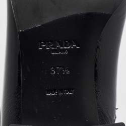 Prada Black Patent Leather Over The Knee Boots Size 37.5