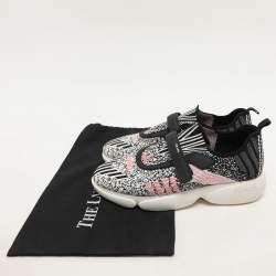 Prada Multicolor Knit Fabric Low Top Sneakers Size 41