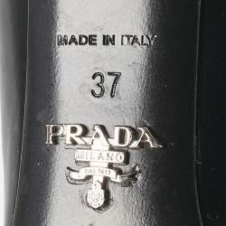 Pre Owned Prada Black Leather Pointed Toe Pumps Size 37