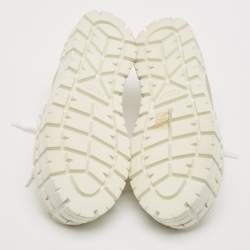 Prada Beige Re-Nylon Double Wheel Gabardine Sneakers Size 38