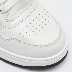 Prada White Leather Downtown High Heel Lace Up Pump Sneakers Size 39