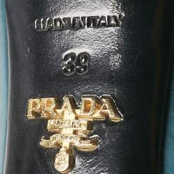 Pre Owned Prada Green/Black Ombre Leather Pointed Toe Pumps Size 39