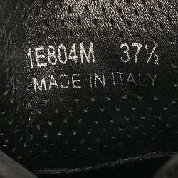 Pre Owned Prada Black Leather Prax 01 Low Top Sneakers Size 37.5