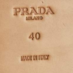 Prada Black Saffiano Leather T-Strap Ribbon Flat Sandals Size 40