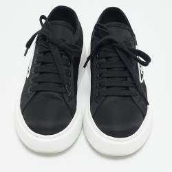Prada Black Nylon Wheel Cassetta Low-Top Sneakers Size 36