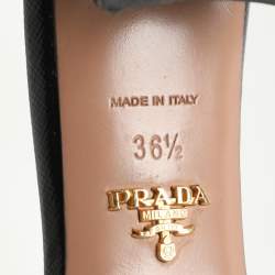 Prada Black Patent Leather Slide Sandals Size 36.5