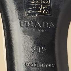 Prada Beige Patent Leather Ballet Flats Size 39.5
