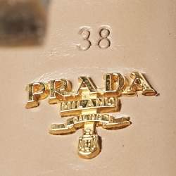 Prada Light Blue Suede Peep Toe Platform Pumps Size 38