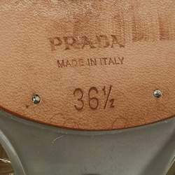 Prada Transparent PVC and Satin Ankle Strap Sandals Size 36.5