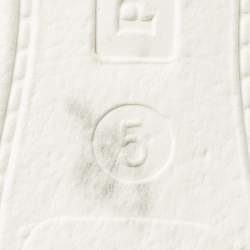 Prada White Logo Knit Fabric Low Top Sneakers Size 37