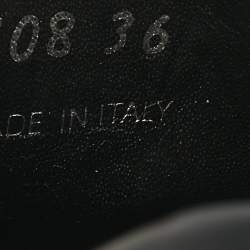 مملوكة مسبقًا Prada Black Leather Monolith Platform Lace Up Derby Size 36