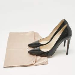Prada Black Patent Leather Pointed Toe Pumps Size 36