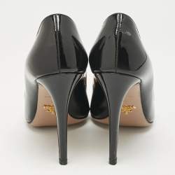 Prada Black Patent Leather Pointed Toe Pumps Size 36