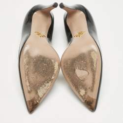 Prada Black Patent Leather Pointed Toe Pumps Size 36