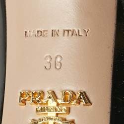 Prada Black Patent Leather Pointed Toe Pumps Size 36