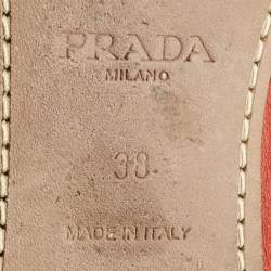 Prada Multicolor Leather Studded Tassel Slip On Loafers Size 38