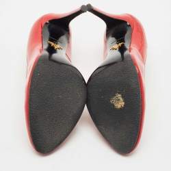 Prada Red Patent Leather Pointed Toe Pumps Size 39
