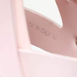Prada Pink Rubber Monolith Slingback Sandals Size 40