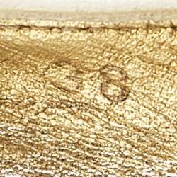 Pre Owned Prada White/Gold Leather Peep Toe Platform Espadrille Flats Size 38