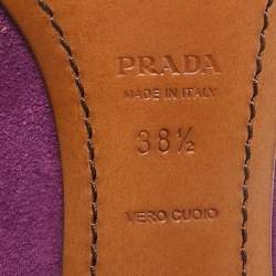 Prada Multicolor Leather and Suede Block Heel Pumps Size 38.5