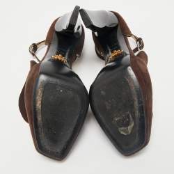 Prada Brown Suede Mary Jane Pumps Size 38.5
