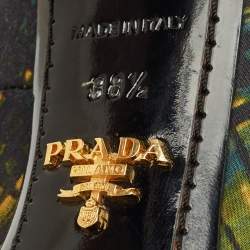 Prada Multicolor Fabric Bow Pointed Toe Pumps Size 38.5
