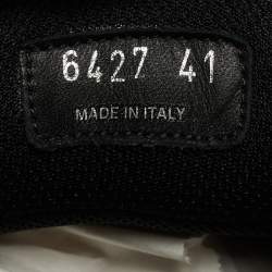 Prada Black Leather and Mesh Slip On Sneakers Size 41