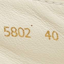 Pre Owned Prada Gold Leather Slip on Sneakers Size 40 