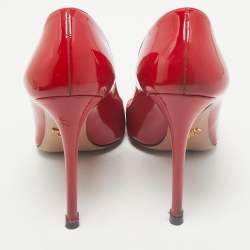 Prada Red Patent Leather Pointed Toe Pumps Size 39
