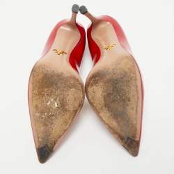 Prada Red Patent Leather Pointed Toe Pumps Size 39