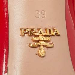 Prada Red Patent Leather Pointed Toe Pumps Size 39