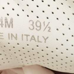 Prada White Leather Low Top Sneakers Size 39.5