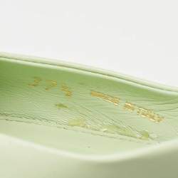 Prada Green Leather Bow Slingback Pumps Size 37.5