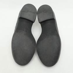 Prada Black Leather Slip On Loafers Size 35.5