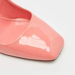 Prada Pink Patent Leather Block Heel Pumps Size 39.5