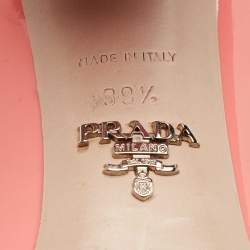 Prada Pink Patent Leather Block Heel Pumps Size 39.5