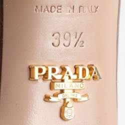 Prada Brown Leather Strappy Slingback Sandals Size 39.5