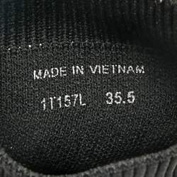 Pre Owned Prada Black Knit Fabric Sock Runner High Top Sneakers Size 35.5