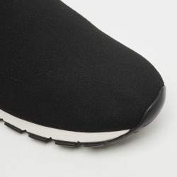 Pre Owned Prada Black Knit Fabric Slip On Sneakers Size 40