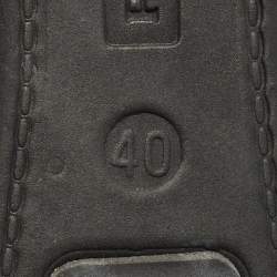 Pre Owned Prada Black Knit Fabric Slip On Sneakers Size 40