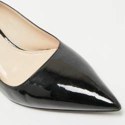 Prada Black Patent Leather Pointed Toe Pumps Size  38