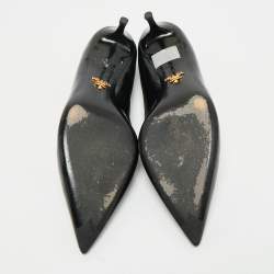 Prada Black Patent Leather Pointed Toe Pumps Size  38