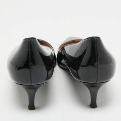 Prada Black Patent Leather Pointed Toe Pumps Size  38