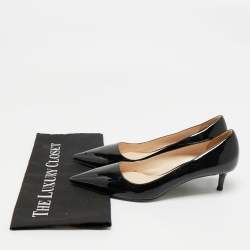 Prada Black Patent Leather Pointed Toe Pumps Size  38
