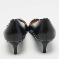 Prada Black Leather Pointed Toe Pumps Size 38