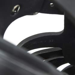 Pre Owned Prada Black Rubber Monolith Platform Sandals Size 37