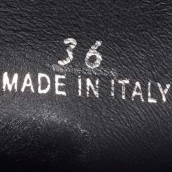 Pre Owned Prada Black Nylon Triangle Logo Loafer Mules Size 36