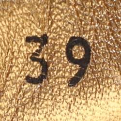 Pre Owned Prada Gold Leather Scrunch Slip On Loafers Size 39