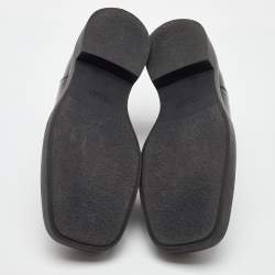 Pre Owned Prada Black Brushed Leather Chelsea Ankle Length Boots Size 41